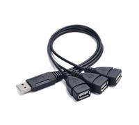 Xuanxi Câble répartiteur USB mâle vers trois femelles USB 2.0 pour connecter plusieurs appareils, imprimantes, appareils photo et gadgets, câble d'extension USB