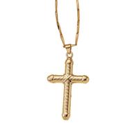 Xuanxi Élégant pendentif en forme de croix résistant au ternissement - Accessoire de bijoux pour personnaliser l'expression et la foi - Pendentif en forme de croix Hip Hop, M, Comme décrit, Comme