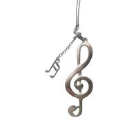 Xuanxi Élégant porte-clés décoratif en forme de petite note de musique - Porte-clés élégant en alliage - Accessoire de suspension