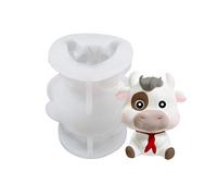 Xuanxi Moule en silicone 3D en forme de vache pour savon, chocolat, fondant, fromage, gâteau, verre
