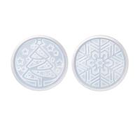 Xuanxi Moule en silicone pour sapin de Noël, flocon de neige, dessous de verre en résine époxy, outil de bijoux pour décoration de table à la maison