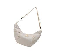 Xuanxi Petit sac à bandoulière en forme de demi-lune avec bandoulière tendance pour femme, blanc, One Size