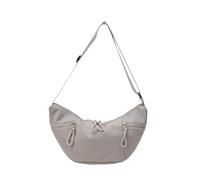 Xuanxi Petit sac à bandoulière en forme de demi-lune avec bandoulière tendance pour femme, gris, One Size