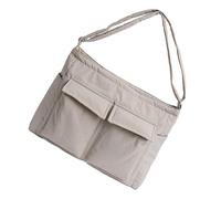 Xuanxi Sac à bandoulière en toile de couleur unie - Léger - Compartiment spacieux - Pour le shopping, les voyages, le travail - Respirant - Pour le quotidien, Ow, One Size