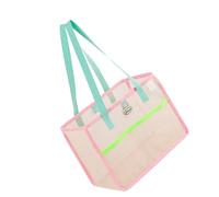 Xuanxi Sac de plage léger et pliable en maille avec ventilation à séchage rapide, sac fourre-tout spacieux pour piscine, gym, voyage, sac de gym pliable et sac de piscine, Vert, One Size