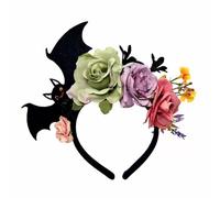 Xuanxi Serre-tête chauve-souris pour Halloween - Accessoire de costume élégant - En résine - Léger - Pour les fêtes, les jeux de rôle - Coiffe de chauve-souris - Rose