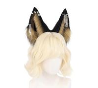 Xuanxi Serre-tête confortable avec oreilles de loup, accessoire de déguisement pour adulte, cosplay, événement, rassemblement, fait à la main
