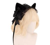 Xuanxi Serre-tête en dentelle adorable, accessoire photo, Halloween, anime, fête - Accessoire amusant en dentelle pour festivals de musique