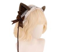 Xuanxi Serre-tête en dentelle adorable, accessoire photo, Halloween, anime, fête - Accessoire amusant en dentelle pour festivals de musique