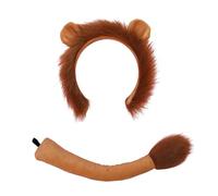 Xuanxi Serre-tête et queue de lion avec oreilles de lion, costume de cosplay pour enfants et adultes, Halloween, fête d'anniversaire, spectacles sur scène, costume d'Halloween pour homme