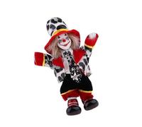 Xuanxi Statuette de clown de cirque en céramique de 18 cm avec finition brillante et costume pour la maison, le bureau, la table, la statue occidentale