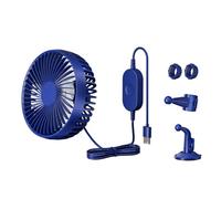 Xuanxi Ventilateur de bureau rotatif à 360° alimenté par USB avec base d'aspiration et support de chaise, 3 vitesses, portable pour voiture, camion, tente, bureau à domicile, ventilateur de voiture à