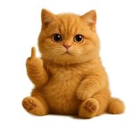 XUANXUANQZ Adorable Peluche Doigt d'honneur, Petite Peluche Doigt d'honneur, pour Le Bureau Et La Maison (Chats)
