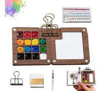 XUANXUANQZ Coffret Aquarelle Tobios, Mini Coffret Aquarelle, Pour Artistes Peintres Et Étudiants (15 grilles)
