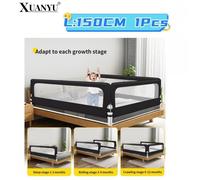 XUANYU Barrière de lit en hauteur 70 cm Protection anti-chute Pour bébé et enfant,Noir