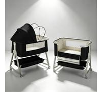XUANYU Berceau Bébé Pliable avec Auvent, 80x48 cm Lit Bébé Cododo, Noir
