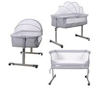 XUANYU Berceau Cododo avec Matelas et Moustiquaire 2 in 1 Lit Bébé Cododo pour Les Bébés de 1 à 36 Mois