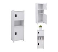 XUANYU Blanc 4 Niveaux Petit Meuble Colonne de Toilette, Support pour Papiers Toilettes, Petit Colonne Armoire de Salle de Bain, Meuble de Rangement pour Toilettes/Salle de Bain/Salon (24*20*72 cm)