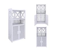XUANYU Blanc 4 Niveaux Petit Meuble Colonne de Toilette, Support pour Papiers Toilettes, Petit Colonne Armoire de Salle de Bain, Meuble de Rangement pour Toilettes/Salle de Bain/Salon (40*25*90 cm)