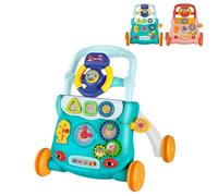 XUANYU Chariot de Marche Pliable pour Tout-petit, Trotteur Marche Bébé à Partir de 6 Mois, Tableau d'Éveil Détachable, Jouet Push Musique pour Garçon et Fille (Vert)