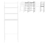 XUANYU Etagère de Salle de Bain 3 Étagères Rangement, Meuble de Rangement au-Dessus des Toilettes WC ou Lave-Linge avec 3 Tablettes, Meuble Etagères de WC (Blanc, 55 * 26 * 165 cm)