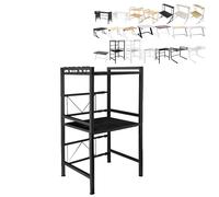 XUANYU Étagère Rangement de Cuisine Rack à Ustensiles Support Four Micro Onde avec Organisateur d'épices Etagere Micro Onde Support de Stockage pour Four à Micro-Ondes (Noir (40-64)*36.5 * 78cm)