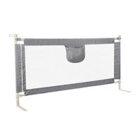 XUANYU Lot de Barrière de Lit Enfant 18 Mois à 5 Ans Protection de Lit pour Tout-Petit Accessoire de Chambre Bébé Bariere de Securité Lit Ajustable Standard Bed Rail (Gris-Linge de Coton, L 195 cm)