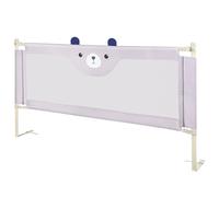XUANYU Lot de Barrière de Lit Enfant 18 Mois à 5 Ans Protection de Lit pour Tout-Petit Accessoire de Chambre Bébé Bariere de Securité Lit Ajustable Standard Bed Rail (Gris II-Tissu Oxford, L 195 cm)