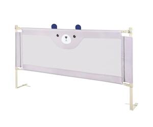 XUANYU Lot de Barrière de Lit Enfant 18 Mois à 5 Ans Protection de Lit pour Tout-Petit Accessoire de Chambre Bébé Bariere de Securité Lit Ajustable Standard Bed Rail (Gris II-Tissu Oxford, L 195 cm)