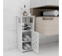 XUANYU Meuble sur Pieds de Salle de Bain, Meuble Colonne de Toilettes, Porte-Papier pour Toilette, Petit Rangement Armoire de Toilette/Salle de Bain/Salon (Blanc 24 * 22 * 55,5 cm)