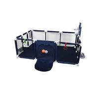 XUANYU Parc Bébé Rectangulaire avec Barrières et Porte, Parcs de Jeux Pliable en Tissu Oxford, Centre d'activités Bébé, Parc Enfant pour Intérieur/Extérieur (Bleu 180 x 120 x 66 cm)