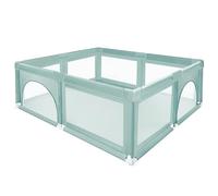 XUANYU Petit Parc Bebe Modulable 120 x 120 x 66 cm, Petit Parcs Enfant, Parc de Jeux Bébé avec Barrière, Parcs Bébé en Tissu Oxford, 50 Balles et 8 Ventouses Antidérapant (Vert)