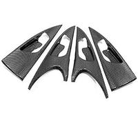 XUBOR Accessoires de poignée porte intérieure voiture Lhd, couvercle bol à traction latérale, garniture style, Protection contre les captures Garniture de cadre de poignée de porte(BLACK 3)