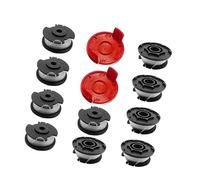XUBOR Bobine de Fil de Rechange for Coupe-Bordures Einhell GE-CT 18/28 Li et GE-CT 18/28 Li TC, 1,6 mm, 4,9 m (10 bobines + 2 Housses) Bobine de Tondeuse à Gazon