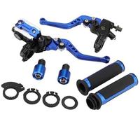 XUBOR Ensemble de leviers maître-cylindre d'embrayage frein réglable CNC standard 7/8 22 mm avec poignée d'accélérateur torsadée remplacement, pour Maître-cylindre d'embrayage