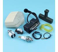 XUBOR Kit de Bougie d'allumage, Filtre à air et Carburant, Interrupteur d'arrêt, for Husqvarna, 362 365 371 372, poignée de tronçonneuse, Conduite de Carburant Kit d'interrupteurs pour tronçonneuse