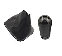 XUBOR Pommeau de Levier de Vitesse Manuel 5/6 Vitesses, for Ford, for Focus C-Max 2003 2004 2005 2006 Pommeau de Levier de Vitesse Automatique(5 Speed Black Set)