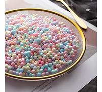 XUBX 30g Boules de Mousse de Mousse, Perles en mousse pour Slime, Mini boule de décoration, Perles de Mousse de Noël, Mousse de polystyrène, Boules de Remplissage pour Artisanat Cadeaux de Boîte