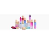 XUBX 9 pièces Roll On Bouteilles en Verre, Flacon Roll On Vide 10ml avec Rouleau Acier Inoydable, Rechargeable Roll Verre Flacon pour Voyage pour Huile Essentielle, Aromathérapie, Parfum, Massage