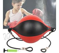 XUBX Ballon de Vitesse, Double extrémité Speed Ball, Balle de Vitesse, Poire de Vitesse de Boxe Cuir Pendaison, Sac de Boxe avec Gonfleur Frappe Ensemble D'entraînement pour Fitness MMA Muay Thai