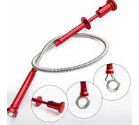 XUBX Cueilleur Magnétique Rouge à Quatre Mâchoires 62 CM/24 in, Ramasseur à Tuyau Pliable avec Piles & Lumière LED, Pince à épiler Professionnelle pour Saisir De Petites Pièces