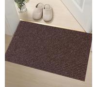 XUCHOU Paillasson Attrape-Poussière 60 x 75 cm Absorbe l'eau et Ramasse La Saleté Facile à Nettoyer Tapis de Porte Extérieur pour Une Utilisation Intérieure et Extérieure, Marron