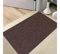 XUCHOU Paillasson Extérieur 80 x 75 cm Microfibres Douces Absorbantes Tapis de Porte Paillasson D'Entree pour Couloir, Entrée, Cuisine, Marron