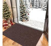 XUCHOU Tapis de Porte Paillasson 100 x 60 cm Tapis de Sol Antidérapant Lavable en Machine de Porte Lavable pour Paillasson, Couloir, Entrée, Cuisine, Marron