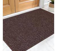 XUCHOU Tapis de Porte Paillasson 100 x 80 cm Tapis de Sol Antidérapant Lavable en Machine Paillasson Interieur Entree pour Couloir, Entrée, Cuisine, Marron