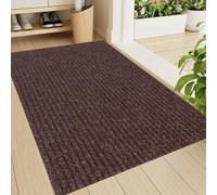 XUCHOU Tapis D'Entrée Intérieur 50 x 75 cm Anti-Poussière Tapis D’Entrée Imperméable Lavable de Porte Paillasson D'Entree pour Une Utilisation Intérieure et Extérieure, Marron