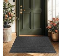 XUCHOU Tapis D'Entrée Intérieur 90 x 95 cm Antidérapant, Lavable, Absorbant Paillassons pour Entrée pour Chien, Entrée, Porte et Couloir, Noir