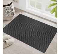 XUCHOU Tapis Entrée Intérieur 65 x 70 cm Antidérapant, Lavable, Absorbant Tapis de Porte Extérieur pour Chien, Entrée, Porte et Couloir, Noir