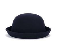 XUCZHAI Casquette tendance for femmes et filles, couleur unie, en coton polyester, chapeau Fedora for enfants, melon décontracté for parents(Dark blue,55-58cm)
