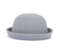 XUCZHAI Casquette tendance for femmes et filles, couleur unie, en coton polyester, chapeau Fedora for enfants, melon décontracté for parents(GRAY,52-54cm)